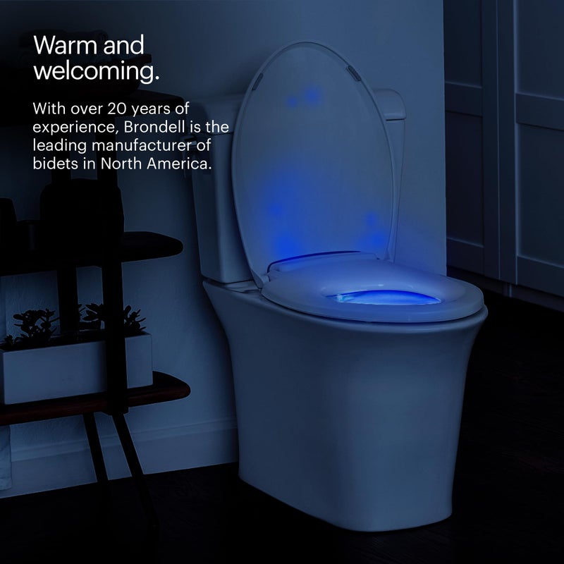 Brondell L60-RW LumaWarm Heated Toilet Seat with Night Light, 3 Temperature Settings, Gentle Close Lid,Easy Installation,Built-In Controls,Round,White - Image 5